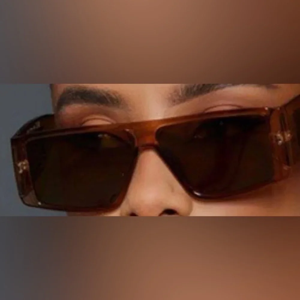 NEW PrettyLittleThing Toffee Flat Top Transparent Visor Sunglasses
